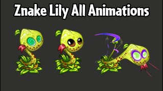 Znake Lily All Animations  Update 1181 News 2  Plants vs Zombies 2 [upl. by Akema317]