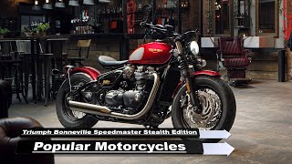 Triumph Bonneville Speedmaster Stealth Edition Popular 2024 Motorcycles [upl. by Stichter741]