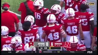 Dante Dowdell Rushing Touchdown Nebraska Husker Football 10624 Rutgers dantedowdell huskers [upl. by Eiltan]