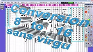 Tuto 23systèmes de numération conversion octale hexadécimale من القاعدة الثمانية الى الست عسشرية [upl. by Tal]