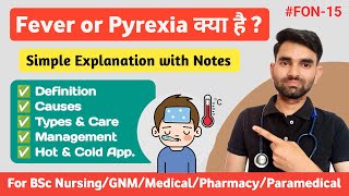 Fever Lecture in Hindi  Causes Types And Management of Fever  Hot And Cold Applications in Hindi [upl. by Kristofor]