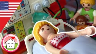 Playmobil english Mommy’s in Hospital  The Hauser Family [upl. by Erehpotsirhc]