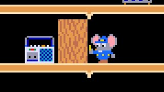 Mappy Arcade original video game  22round session for 1 Player 🐭🐱👮 [upl. by Goerke]