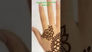 Simple Floral Mehndi Design for Back Hand  Quick amp Eleganttrending shorts henna [upl. by Xino]