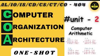 COA UNIT  2  Computer Organization amp Architecture in one shot Hindi 🔥procoderjii rgpv COA [upl. by Hgeilhsa]