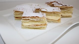 RECEPT ZA KREMPITU NA FRANCUSKI NAČIN  MILLEFOGLIE NAPOLEON [upl. by Yslehc]