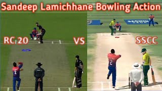 Sandeep Lamichhane Bowling Action RC 20 vs SSCC who is your favourite Game short viral ytshort [upl. by Nylyoj636]