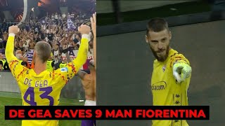 De Geas crazy saves for Fiorentina vs Puskas Akademia in Conference League playoff [upl. by Argent155]