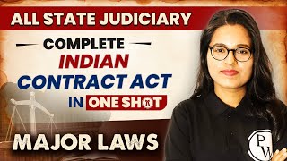 Indian Contract Act One Shot  Major Law  State Judiciary Exam [upl. by Etteragram]