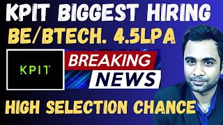 🔴KPIT OffCampus Hiring through Superset  BEBTECH  Salary 45LPA [upl. by Marks607]