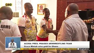 ACCRA PREZ AKUFOADDO PRAISES GHANA ARMWRESTLING FEDERATION [upl. by Rhines]