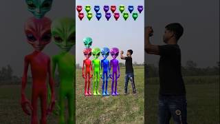 red green blue amp purple alien dancing and deepu sakha Correct headmatching gameMagical video funy [upl. by Levison]