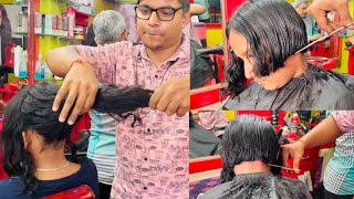 Extreme Short Haircuts for women 2021Long to very Short Haircut  Nape shave  Hair Transformation [upl. by Bertle]