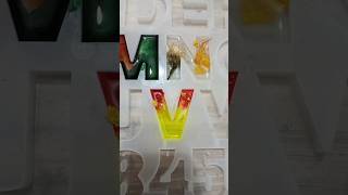 Resin keychain alphabet 🔤😘resinart resincrafts shortsfeed shortsvideo [upl. by Lierbag]