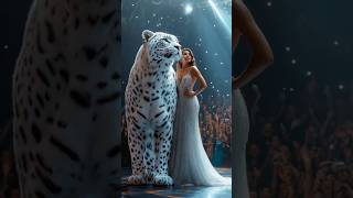 A woman performs a fusion with Giant leopard on AGT americagottalent magic [upl. by Giorgi]