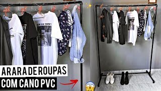 DIY  ARARA DE ROUPAS COM CANO PVC [upl. by Eniluqcaj]