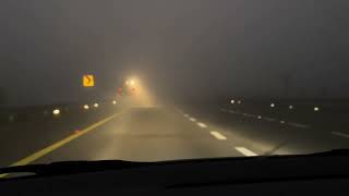 Purvanchal Expressway fog status on 21112024 Lucknow to Gazipur [upl. by Eimile]