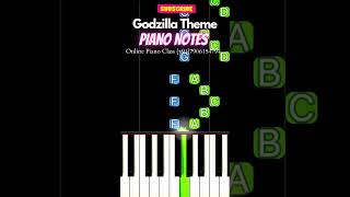 GODZILLAS THEME  EASY Piano Tutorial shorts tiktok synthesia pianotutorial godzilla beginner [upl. by Lenahc626]