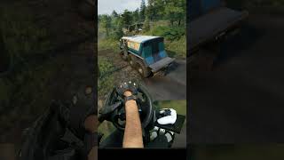 Driving a Giant Scout in SnowRunner with a Steering Wheel 🛻🎮 Shorts [upl. by Klos]