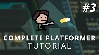 GameMaker Studio 2 Complete Platformer Tutorial Part 3 Shooting amp Recoil [upl. by Alleda]