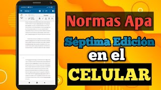 Normas Apa Séptima Edición 7ma en el celular [upl. by Karlow404]