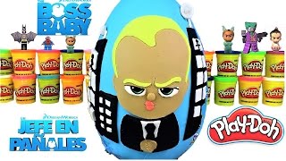 Huevo Sorpresa Gigante Un Bebe en Pañales Bebe Jefazo The Boss Baby de Plastilina Play Doh [upl. by Eillil]