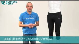 adidas SUPERNOVA DREIVIERTEL LAUFHOSE [upl. by Yralam]