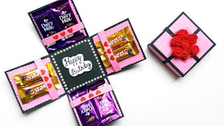 DIY Greeting Cards for Birthday  Chocolate explosion box tutorial  How to make Explosion Box [upl. by Sebastiano]