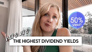 The 10 HIGHEST Dividends on the Australian Stock Exchange [upl. by Narba]