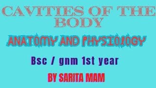 Cavities of the body  Anatomy and physiology  bsc  gnm 1st year [upl. by Htaras]