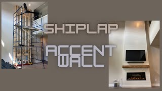 Shiplap Accent Wall Framing to Completion Timelapse [upl. by Okiam256]