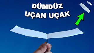 Kağıttan Dümdüz Uçan Uçak Yapımı  Süper Uçuyor [upl. by Ahseenat267]