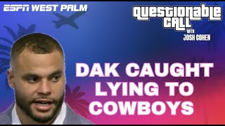 BUSTED… Dak Prescott Hid Truth From Dallas Cowboys [upl. by Studner]