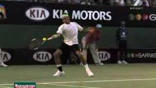 Roger Federer  Slow Motion Running and Running Forehand [upl. by Australia124]