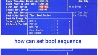 how can set boot sequence [upl. by Anaidirib]