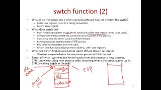 Operating Systems Lecture 25 Context switching in xv6 [upl. by Eidassac]