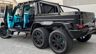 NEW 2024 G63 6x6 G900 BRABUS SOUND Tiffany Blue Interior amp 900HP GCLASS [upl. by Yessej]