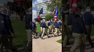 Patriot Front Marches In Denver Colorado [upl. by Ardnasyl]