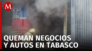 Se reportan asaltos quemas y ejecuciones en Tabasco hoy 10 de octubre [upl. by Nallid]