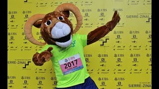 La mascotte découvre le parcours  SierreZinal 2017 [upl. by Yenitirb]