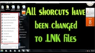 All desktop shorcuts icon have been changed to LNK files  How to Fix [upl. by Milewski]