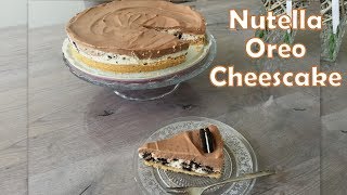 🍰 TAART MAKEN  HEERLIJKE NO BAKE NUTELLA OREO CHEESCAKE TAART 🍫 CHOCOLADETAART MAKEN [upl. by Klos]