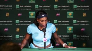 BNP Paribas Open Serena Williams Finals Press Conference [upl. by Arihsak]