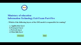 Exit exam for information technology 2016 EC  part5 [upl. by Wootan]