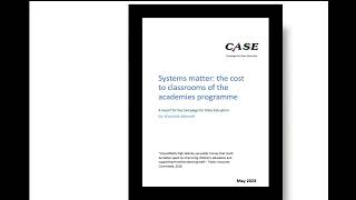 quotSystems Matter Academy Management Costsquot – John Galloway Cochair of CASE [upl. by Natalia]