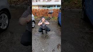 S0311 Unclogging a storm drain in a parking lot in Germany shorts [upl. by Salokkin699]