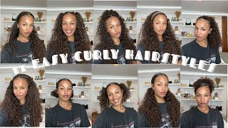 TUTORIAL  11 EASY CURLY HAIRSTYLES [upl. by Farrar744]