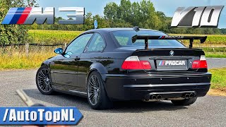 BMW M3 E46 V10 DCT  REVIEW on AUTOBAHN NO SPEED LIMIT by AutoTopNL [upl. by Bessy]