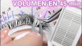 Tutorial de Volumen Ruso en 45 Minutos 🔥⏱ Nuevos Abanicos de Beauty Lash [upl. by Dualc]