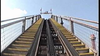 Original Texas Giant Wooden Roller Coaster Front Seat POV Six Flags Over Texas [upl. by Whit]